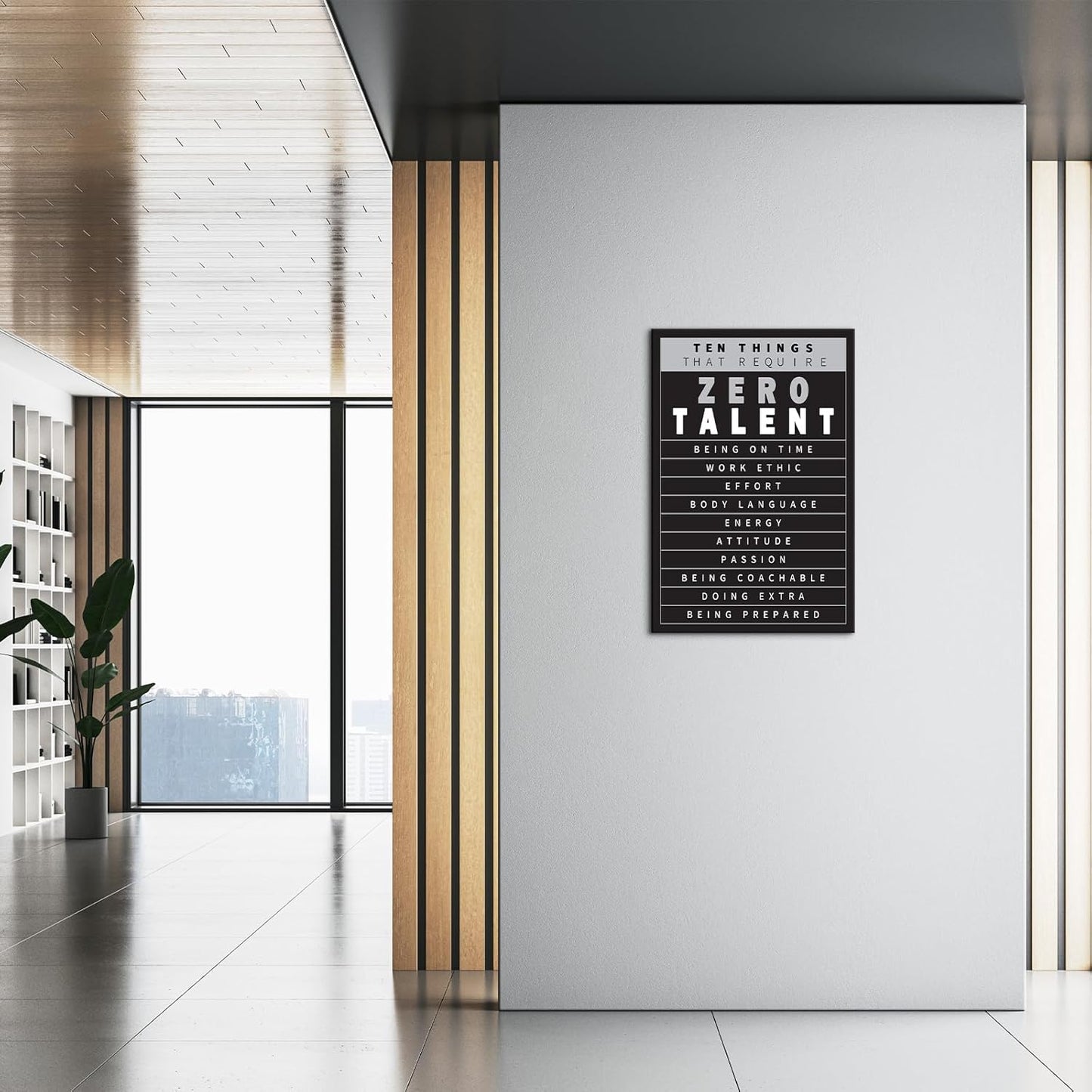 Inspirational Wall Decor Motivational Posters Motivational Wall Art 10 Things That Require Zero Talent Office Wall Art Positive Quotes Wall Decor for Home Office Decor (12''Wx18''H)