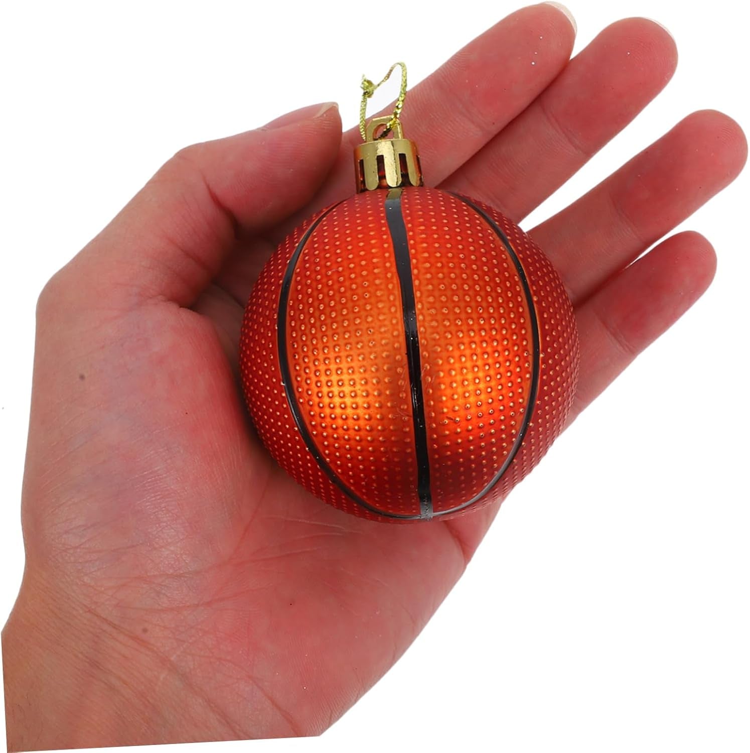 Christmas Basketball Ornaments Christmas Tree Hanging Ball Basketball Balls Ornaments for Xmas Tree Sport Party Decor 6Pcs (Basketball)