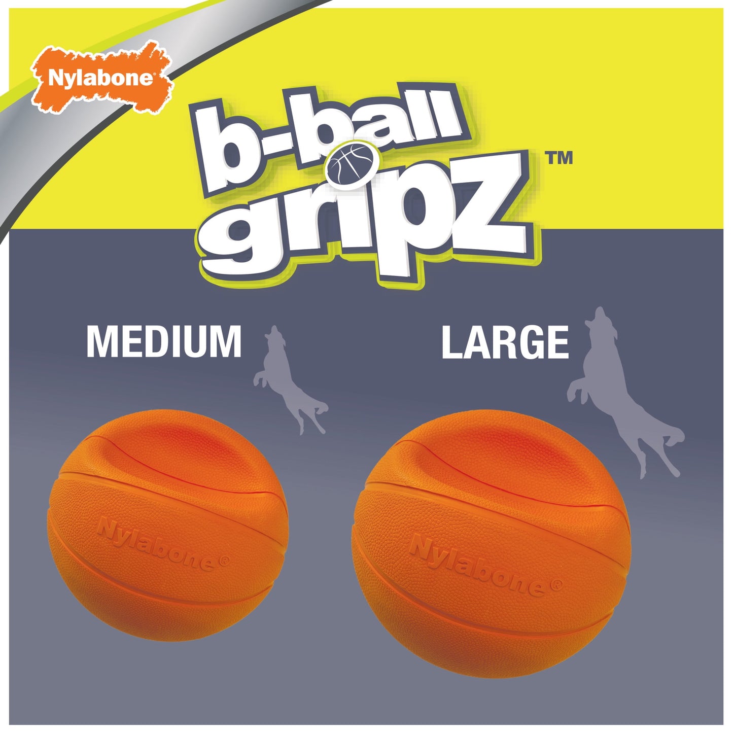 Power Play Dog Basketball B-Ball Gripz Medium/Wolf - up to 35 Lbs. 4.5 Inch (1 Count)