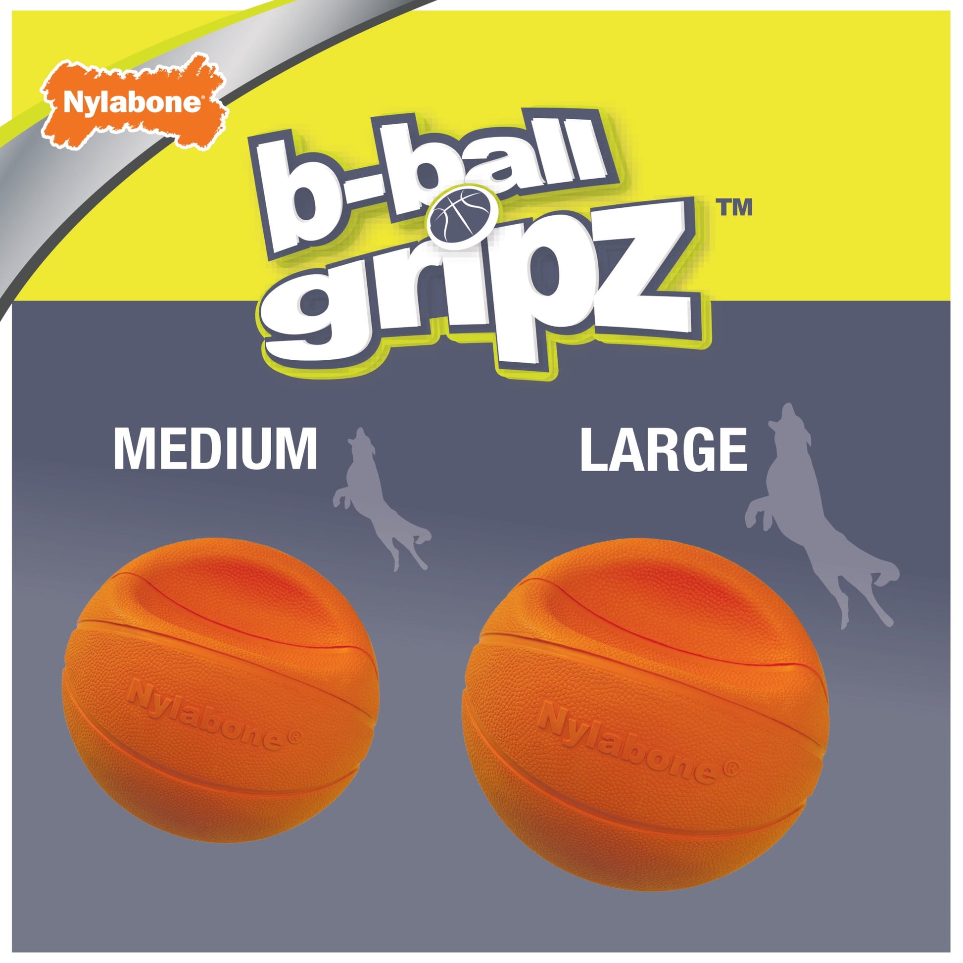 Power Play Dog Basketball B-Ball Gripz Medium/Wolf - up to 35 Lbs. 4.5 Inch (1 Count)