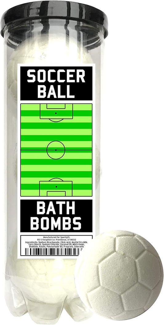 Soccer Bath Bombs - 3 Pack - Soccer Gifts for Boys and Girls and Women, Soccer Coach Gifts, Soccer Team Gifts, Soccer Accessories for Girls, Soccer Coach, Soccer Bracelet for Girls, Soccer Balls