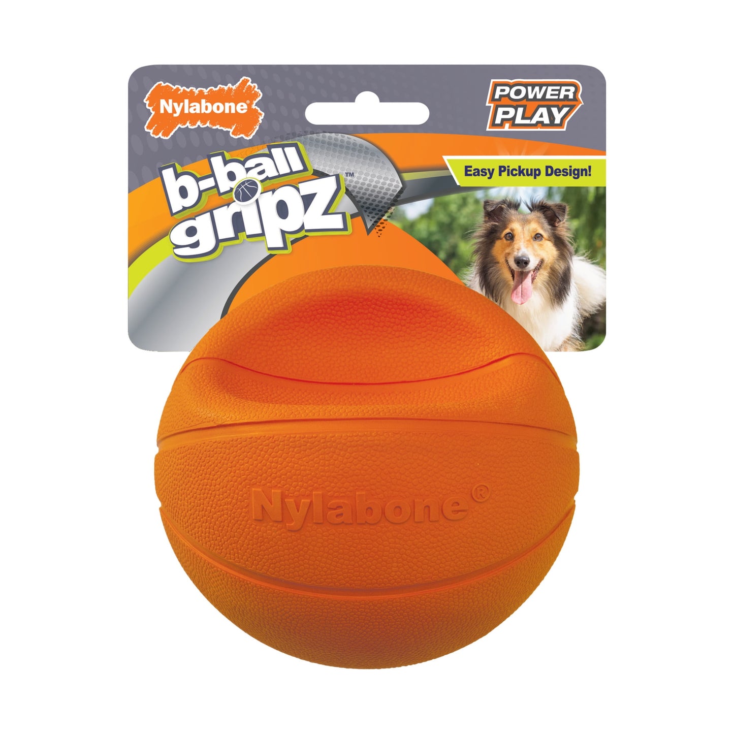 Power Play Dog Basketball B-Ball Gripz Medium/Wolf - up to 35 Lbs. 4.5 Inch (1 Count)