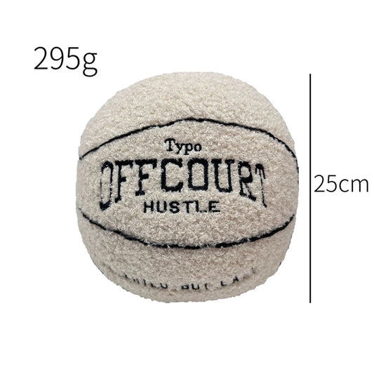 25CM Offcourt Basketball Pillow Anime Plush Toy Simulation Basketball Soft Plush Children'S Birthday Christmas Gift