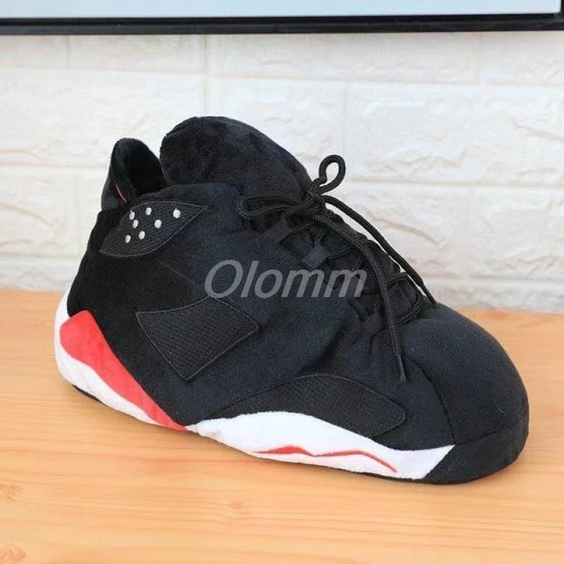 Basketball Slipper Winter Slippers Sneaker Slippers Home Slippers Men/Women House Floor Sliders Indoor Slides Funny Slippers